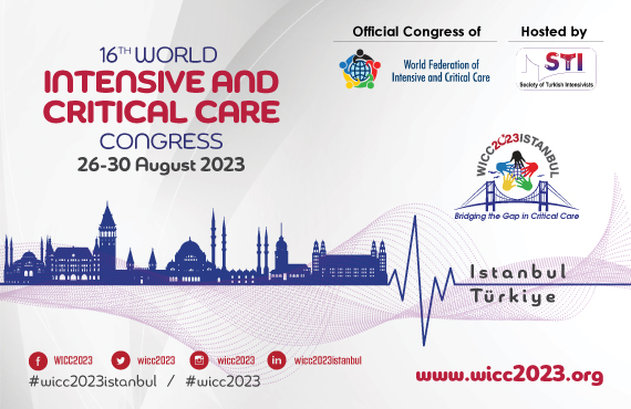 16. Dünya Yoğun Bakım Kongresi 26-30 Ağustos 2023 Tarihleri Arasında İstanbul’da Düzenlenecek